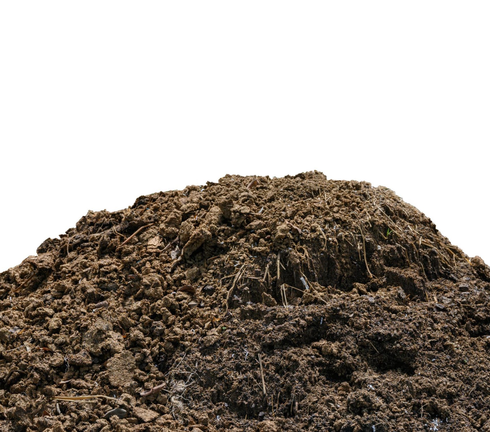 Soil compost heap from plants in farm